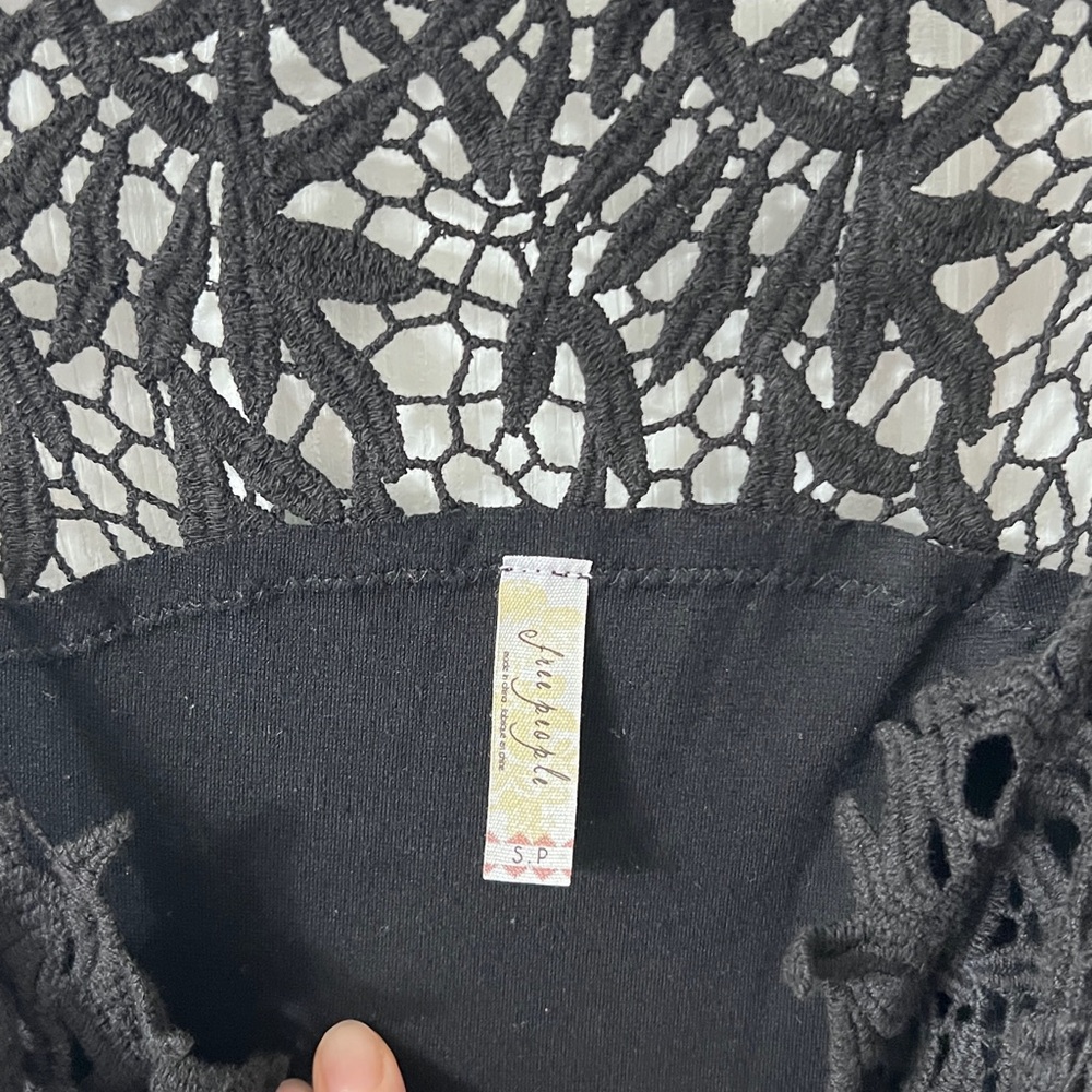 Free People Black Lace Dress